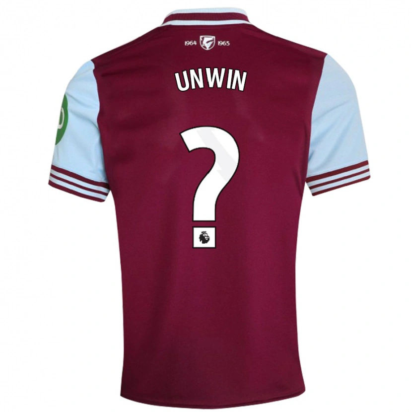 Danxen Niño Camiseta Jonathan Unwin #0 Rojo Oscuro 1ª Equipación 2024/25 La Camisa