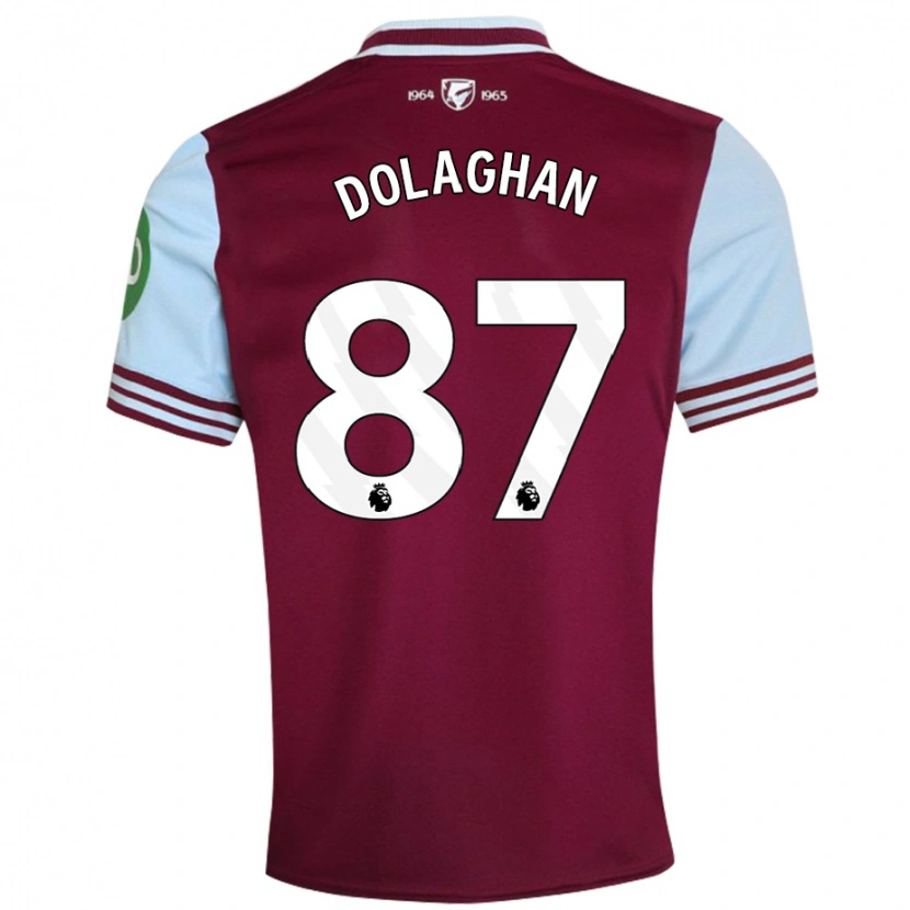 Danxen Niño Camiseta Brad Dolaghan #87 Rojo Oscuro 1ª Equipación 2024/25 La Camisa