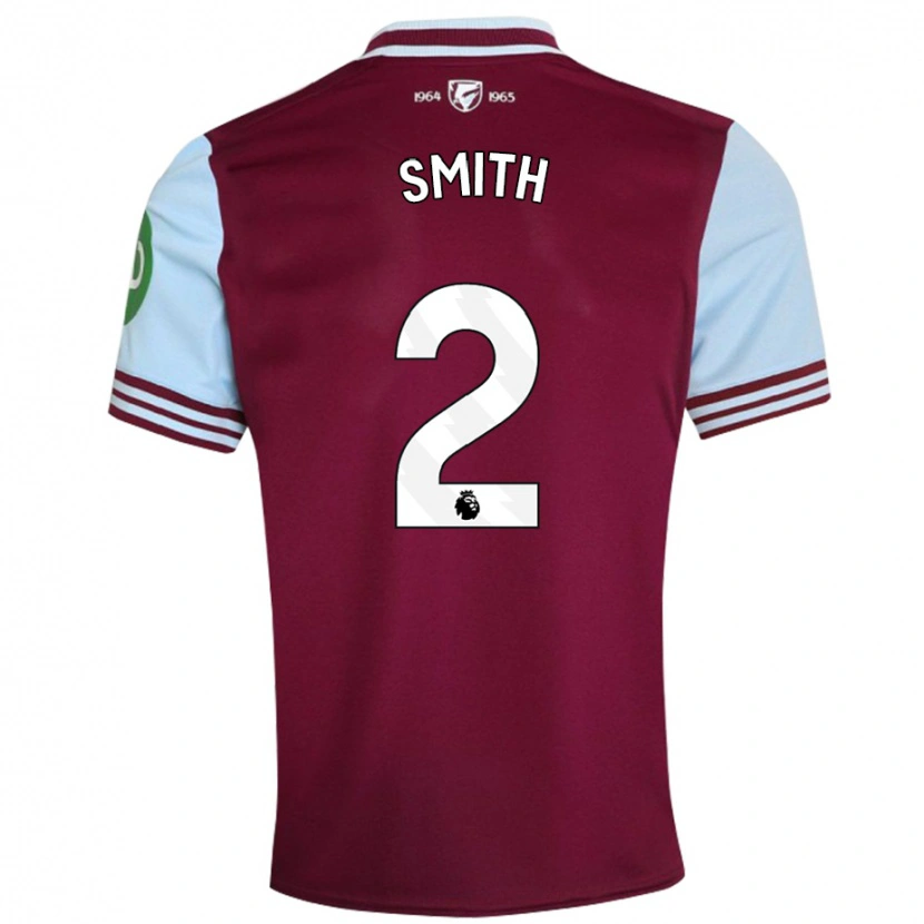 Danxen Niño Camiseta Kirsty Smith #2 Rojo Oscuro 1ª Equipación 2024/25 La Camisa