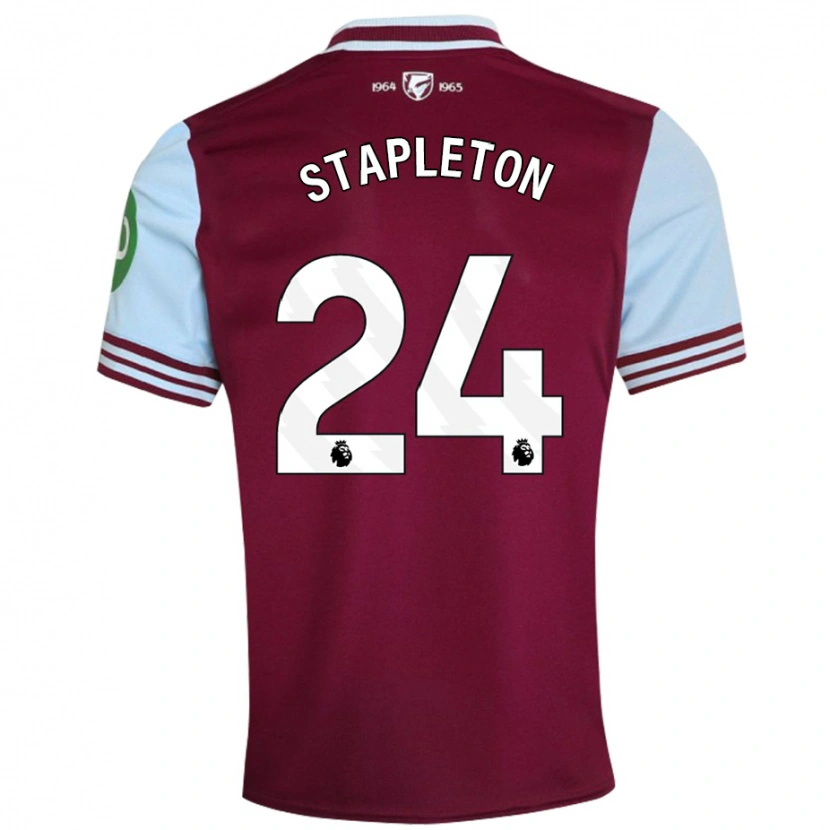 Danxen Niño Camiseta Jessie Stapleton #24 Rojo Oscuro 1ª Equipación 2024/25 La Camisa