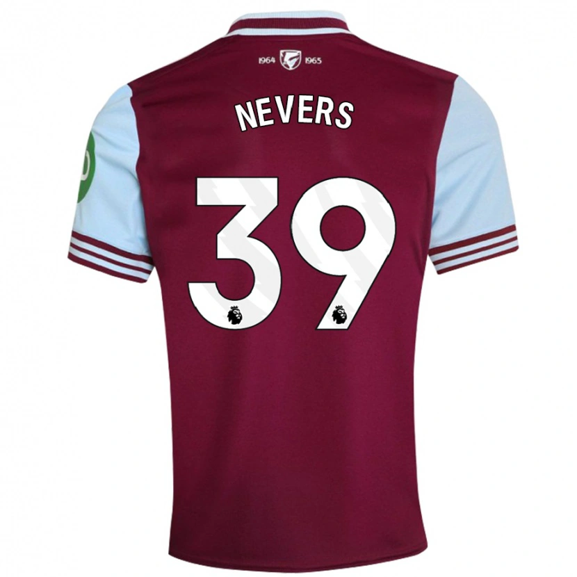 Danxen Niño Camiseta Thierry Nevers #39 Rojo Oscuro 1ª Equipación 2024/25 La Camisa