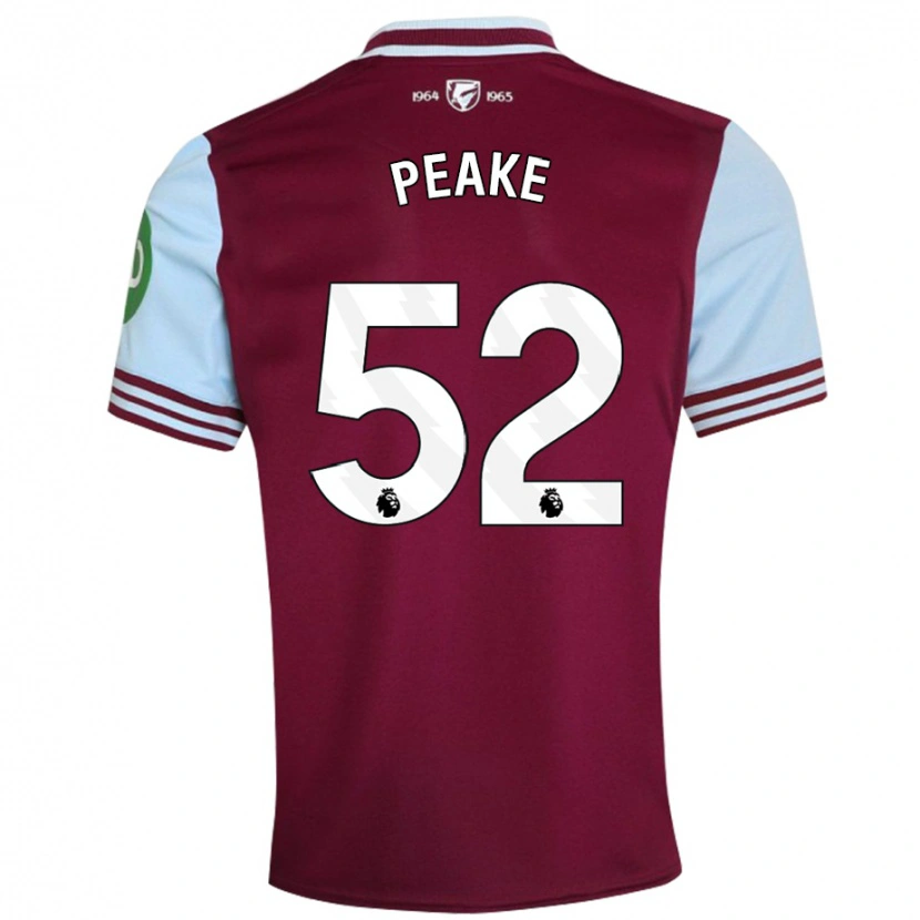 Danxen Niño Camiseta Lennon Peake #52 Rojo Oscuro 1ª Equipación 2024/25 La Camisa