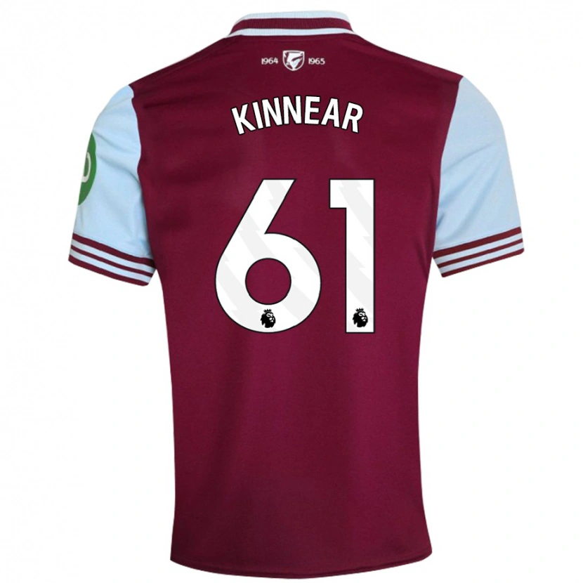 Danxen Niño Camiseta Brian Kinnear #61 Rojo Oscuro 1ª Equipación 2024/25 La Camisa