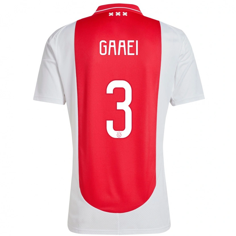 Danxen Niño Camiseta Anton Gaaei #3 Rojo Blanco 1ª Equipación 2024/25 La Camisa