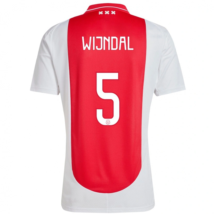 Danxen Niño Camiseta Owen Wijndal #5 Rojo Blanco 1ª Equipación 2024/25 La Camisa