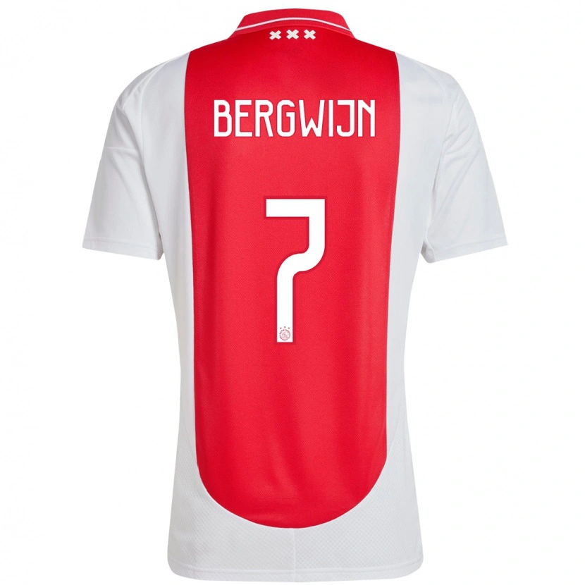 Danxen Niño Camiseta Steven Bergwijn #7 Rojo Blanco 1ª Equipación 2024/25 La Camisa