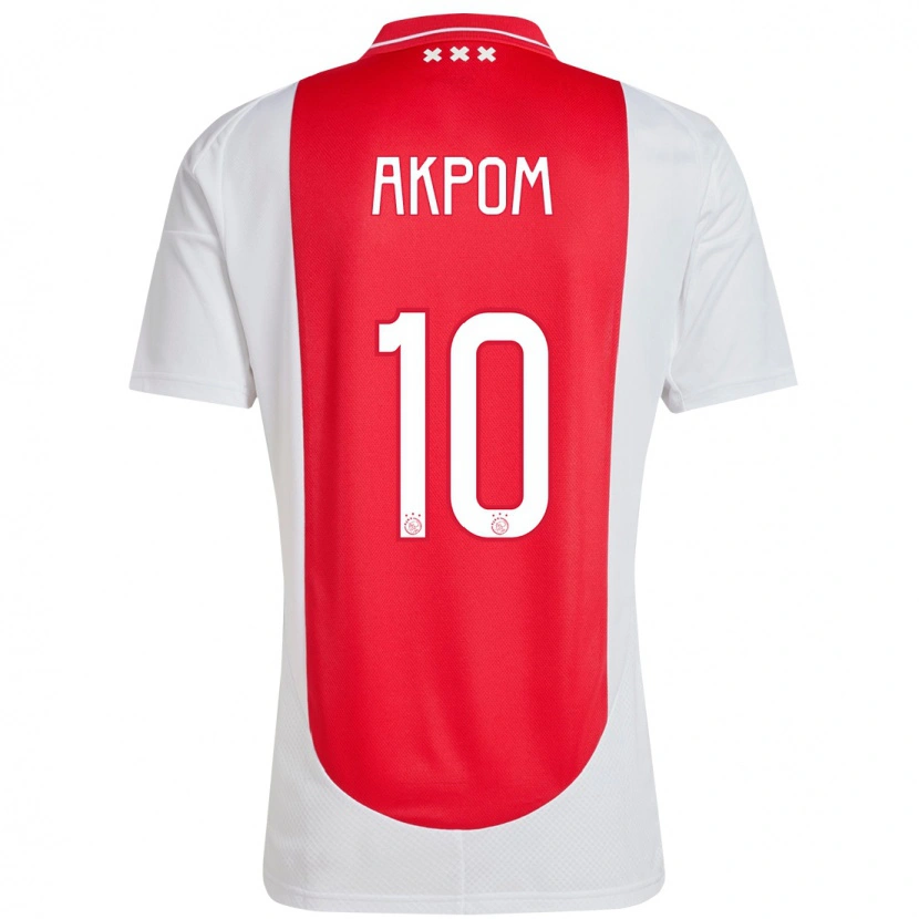 Danxen Niño Camiseta Chuba Akpom #10 Rojo Blanco 1ª Equipación 2024/25 La Camisa