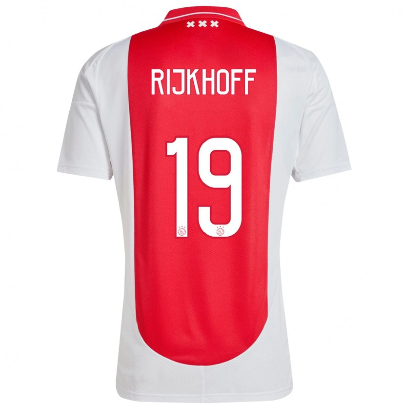 Danxen Niño Camiseta Julian Rijkhoff #19 Rojo Blanco 1ª Equipación 2024/25 La Camisa