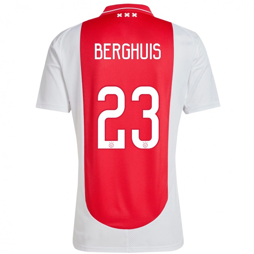 Danxen Niño Camiseta Steven Berghuis #23 Rojo Blanco 1ª Equipación 2024/25 La Camisa