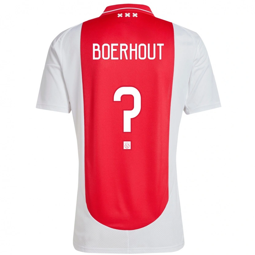 Danxen Niño Camiseta Yoram Boerhout #0 Rojo Blanco 1ª Equipación 2024/25 La Camisa