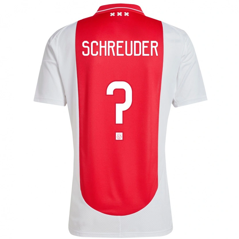 Danxen Niño Camiseta Timo Schreuder #0 Rojo Blanco 1ª Equipación 2024/25 La Camisa