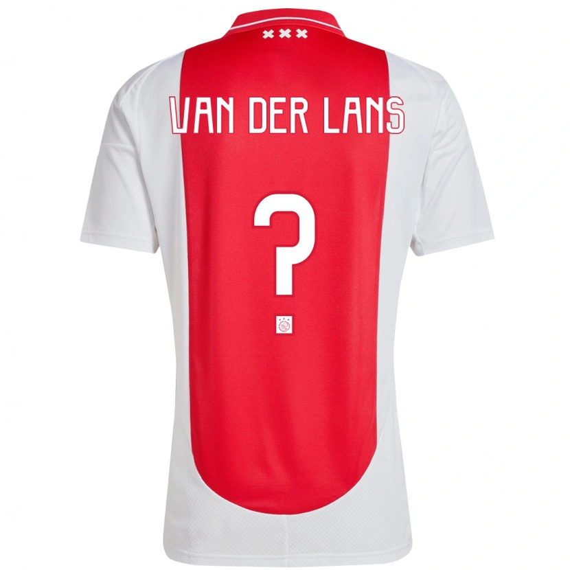 Danxen Niño Camiseta Mylo Van Der Lans #0 Rojo Blanco 1ª Equipación 2024/25 La Camisa