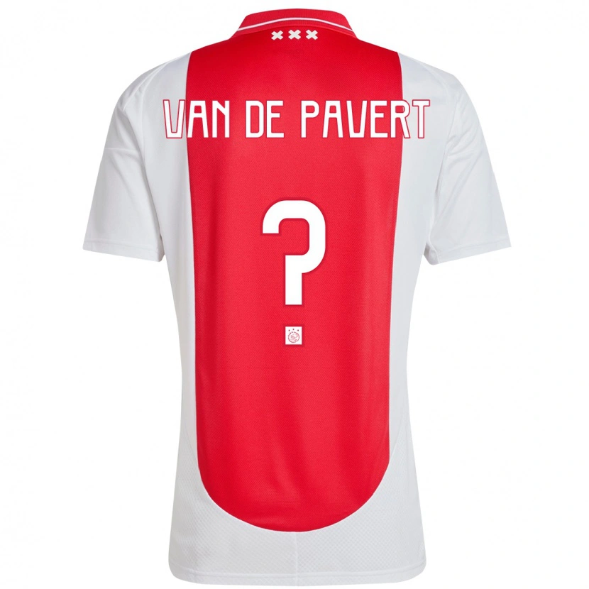 Danxen Niño Camiseta Ryan Van De Pavert #0 Rojo Blanco 1ª Equipación 2024/25 La Camisa