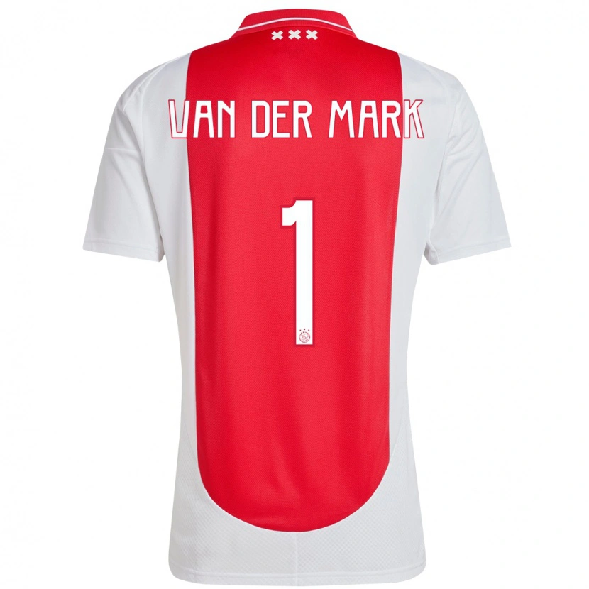 Danxen Niño Camiseta Jesper Van Der Mark #1 Rojo Blanco 1ª Equipación 2024/25 La Camisa