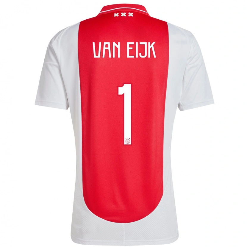 Danxen Niño Camiseta Regina Van Eijk #1 Rojo Blanco 1ª Equipación 2024/25 La Camisa