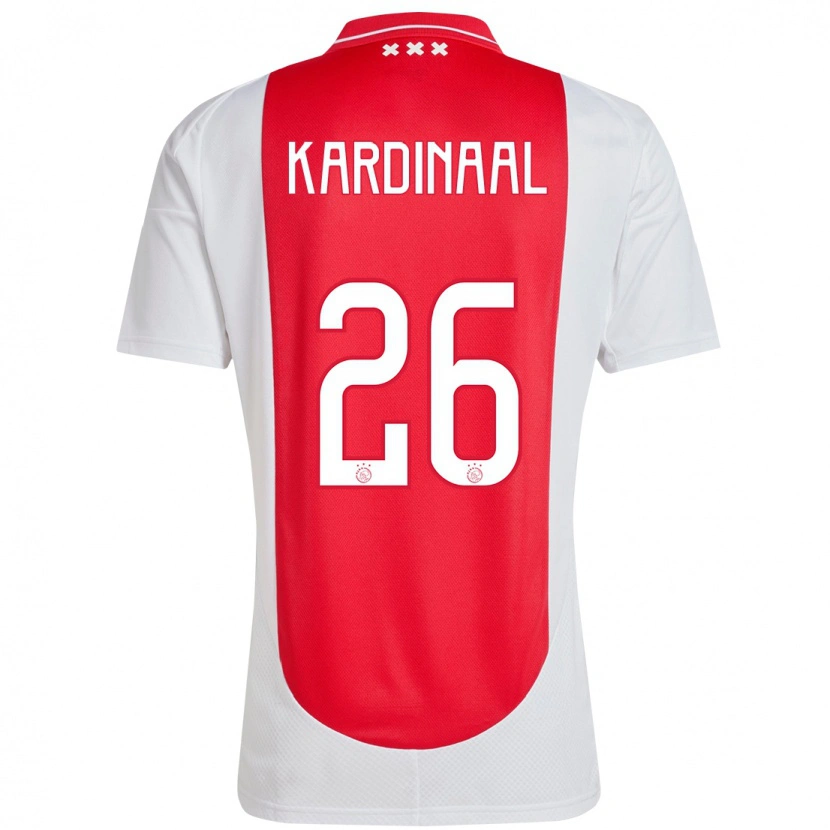 Danxen Niño Camiseta Isa Kardinaal #26 Rojo Blanco 1ª Equipación 2024/25 La Camisa