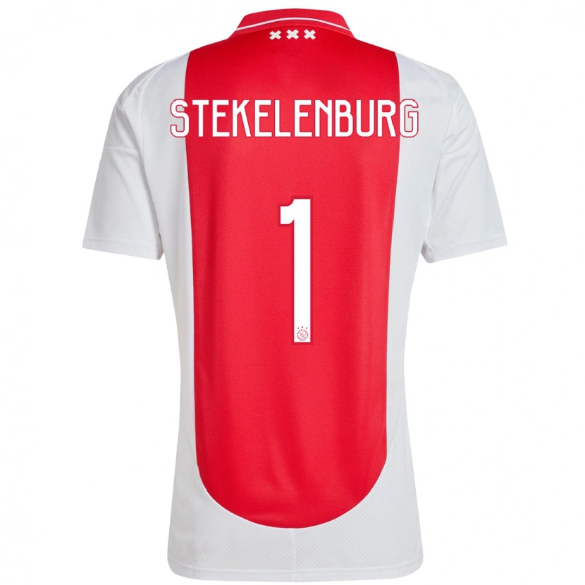 Danxen Niño Camiseta Maarten Stekelenburg #1 Rojo Blanco 1ª Equipación 2024/25 La Camisa