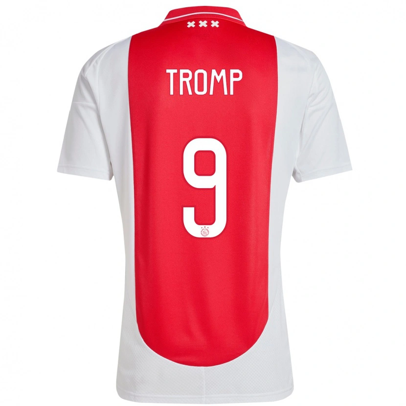 Danxen Niño Camiseta Nikita Tromp #9 Rojo Blanco 1ª Equipación 2024/25 La Camisa