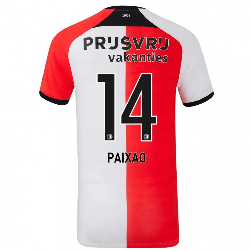 Danxen Niño Camiseta Igor Paixão #14 Rojo Blanco 1ª Equipación 2024/25 La Camisa