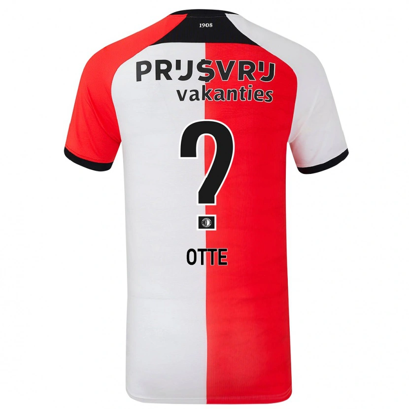 Danxen Niño Camiseta Björn Otte #0 Rojo Blanco 1ª Equipación 2024/25 La Camisa