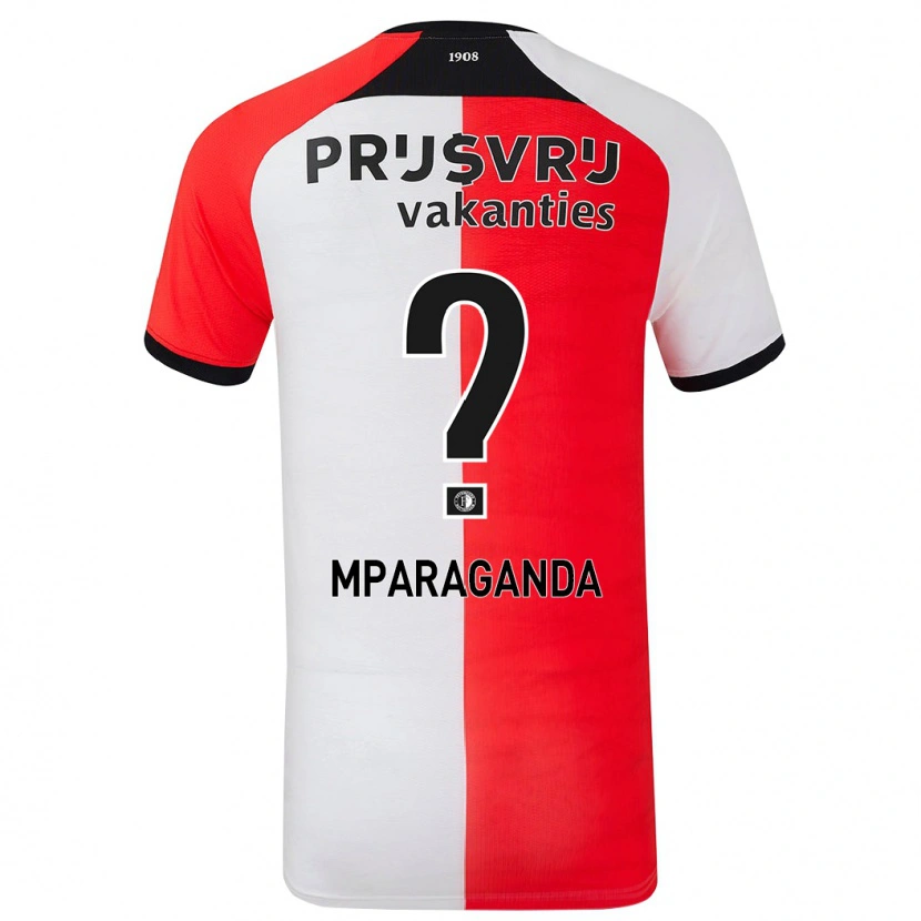 Danxen Niño Camiseta Matthew Mparaganda #0 Rojo Blanco 1ª Equipación 2024/25 La Camisa