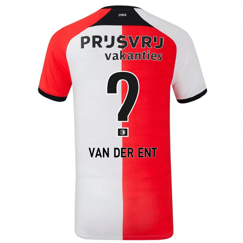 Danxen Niño Camiseta Teun Van Der Ent #0 Rojo Blanco 1ª Equipación 2024/25 La Camisa