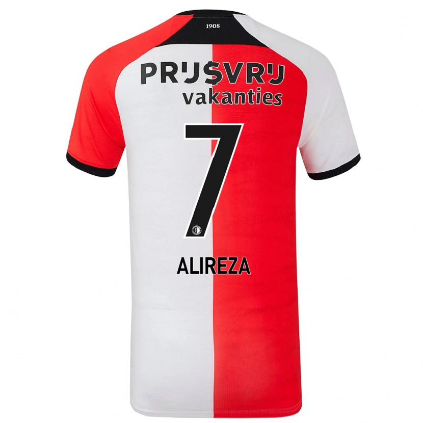 Danxen Niño Camiseta Alireza Jahanbakhsh #7 Rojo Blanco 1ª Equipación 2024/25 La Camisa