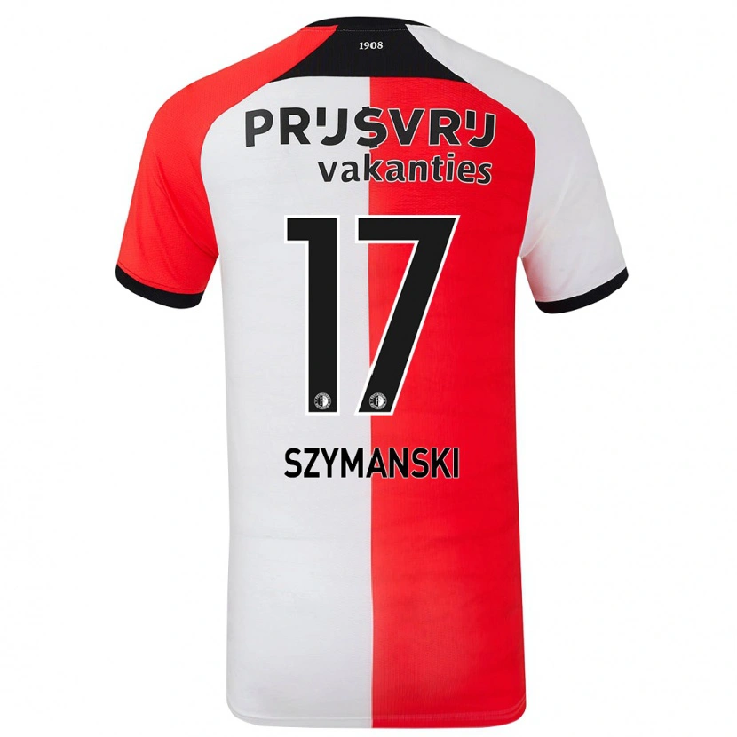 Danxen Niño Camiseta Sebastian Szymanski #17 Rojo Blanco 1ª Equipación 2024/25 La Camisa