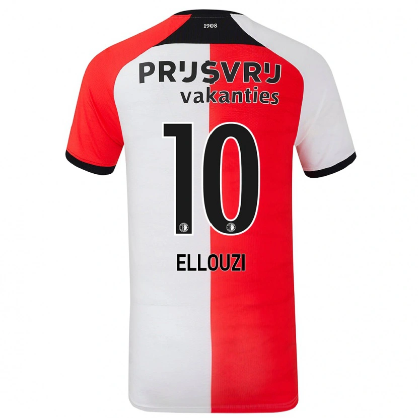 Danxen Niño Camiseta Sabrine Ellouzi #10 Rojo Blanco 1ª Equipación 2024/25 La Camisa