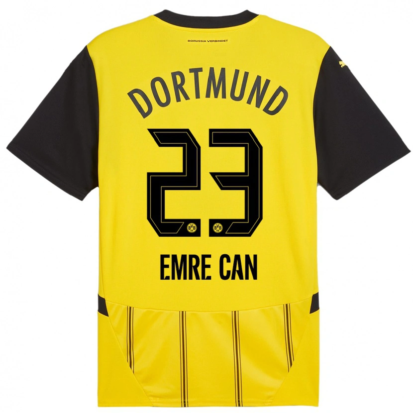 Danxen Niño Camiseta Emre Can #23 Amarillo Negro 1ª Equipación 2024/25 La Camisa