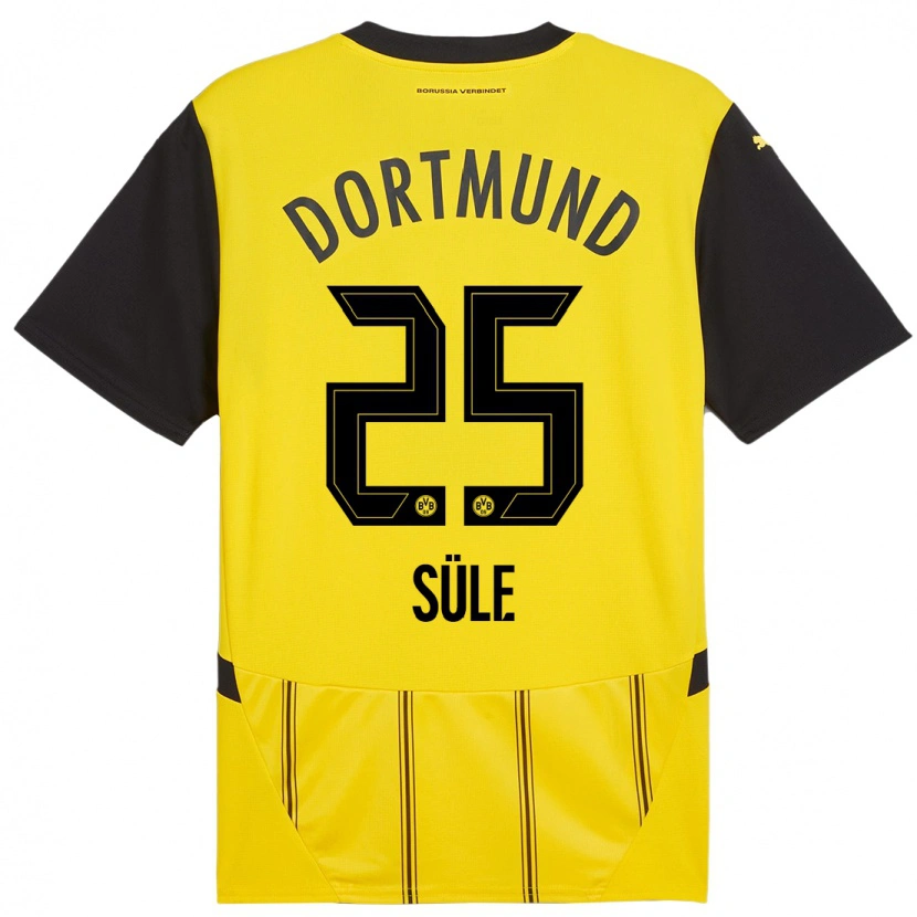 Danxen Niño Camiseta Niklas Süle #25 Amarillo Negro 1ª Equipación 2024/25 La Camisa