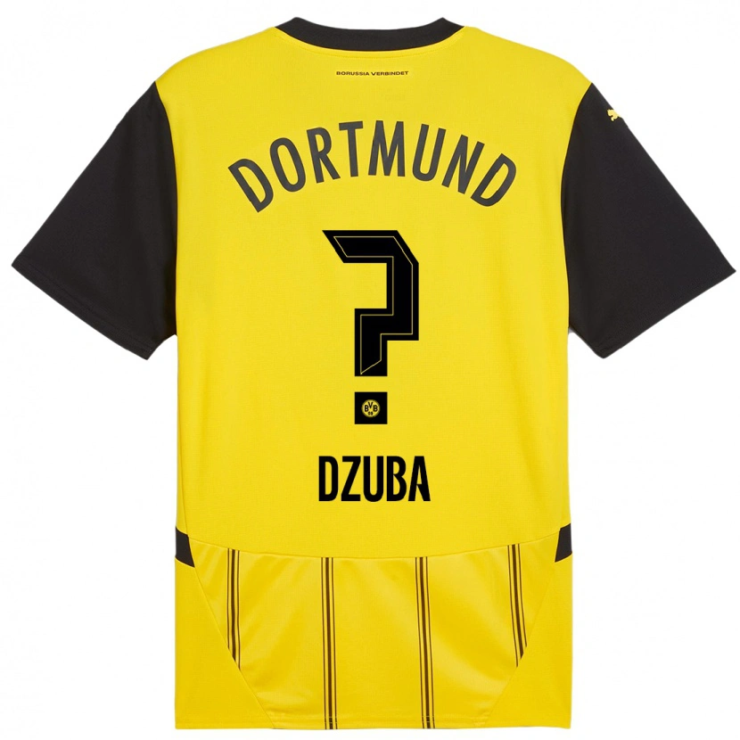 Danxen Niño Camiseta Fabian Dzuba #0 Amarillo Negro 1ª Equipación 2024/25 La Camisa