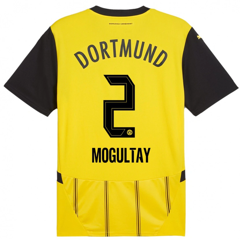 Danxen Niño Camiseta Baran Mogultay #2 Amarillo Negro 1ª Equipación 2024/25 La Camisa