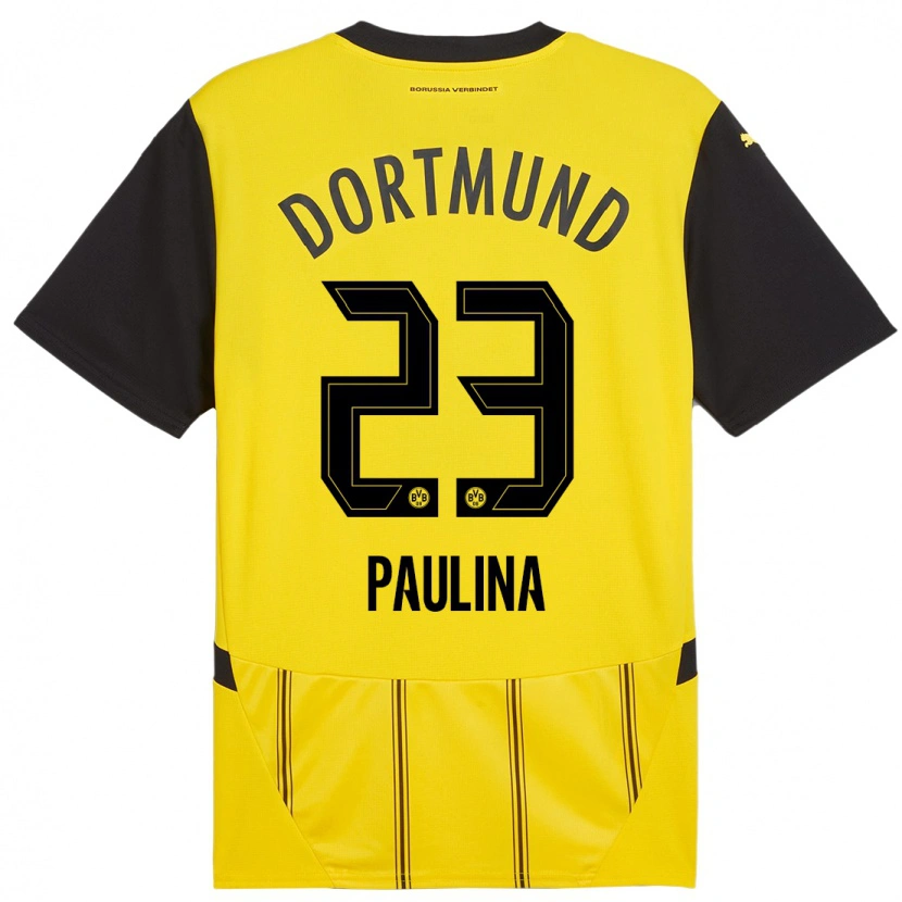 Danxen Niño Camiseta Jordi Paulina #23 Amarillo Negro 1ª Equipación 2024/25 La Camisa