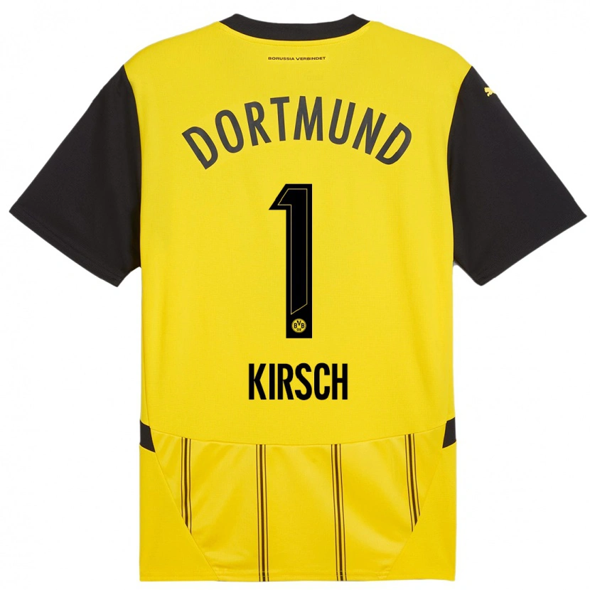 Danxen Niño Camiseta Marian Kirsch #1 Amarillo Negro 1ª Equipación 2024/25 La Camisa