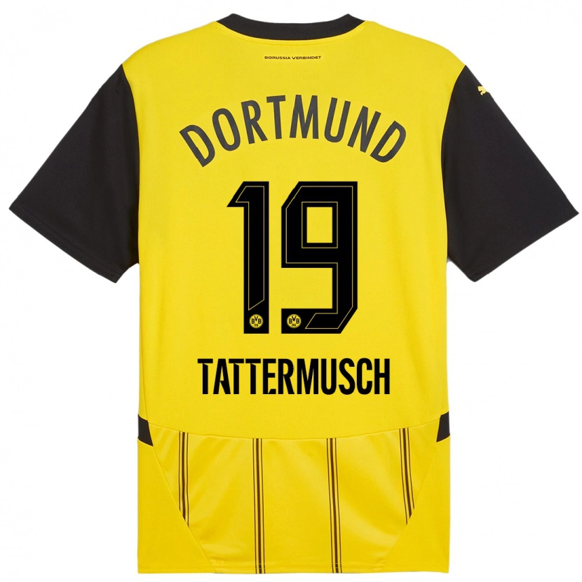 Danxen Niño Camiseta Ted Tattermusch #19 Amarillo Negro 1ª Equipación 2024/25 La Camisa