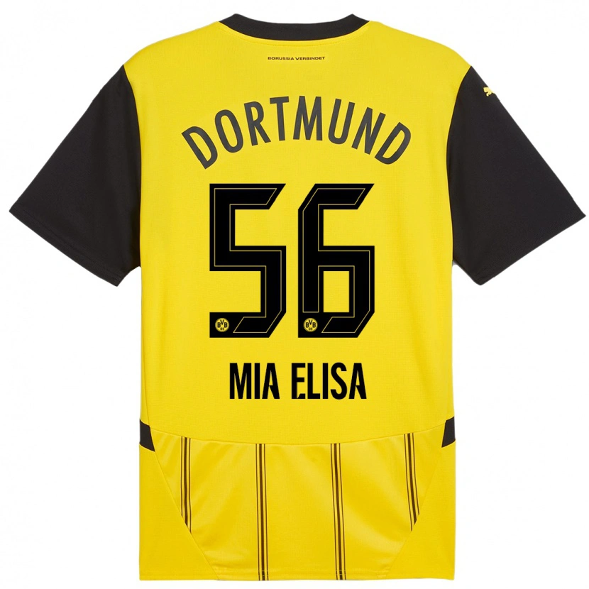 Danxen Niño Camiseta Bomnuter Mia Elisa #56 Amarillo Negro 1ª Equipación 2024/25 La Camisa