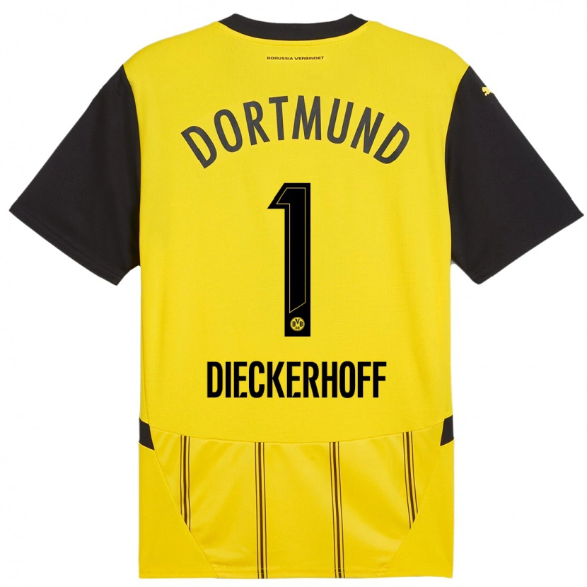 Danxen Niño Camiseta Max Dieckerhoff #1 Amarillo Negro 1ª Equipación 2024/25 La Camisa