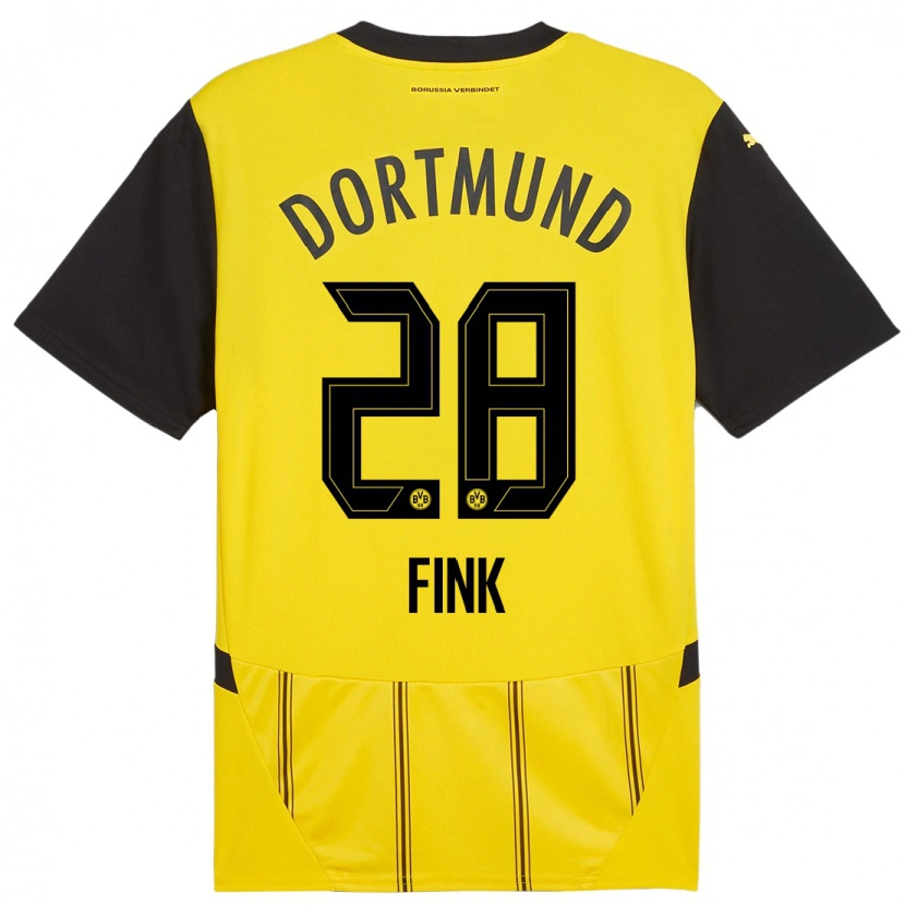 Danxen Niño Camiseta Bradley Fink #28 Amarillo Negro 1ª Equipación 2024/25 La Camisa