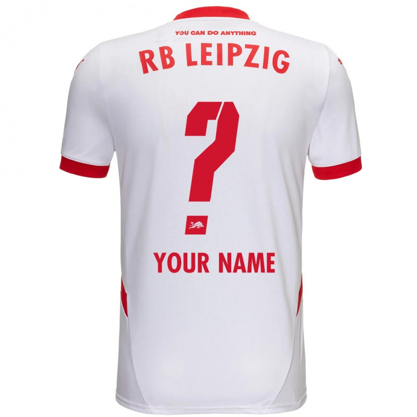 Danxen Niño Camiseta Su Nombre #0 Blanco Rojo 1ª Equipación 2024/25 La Camisa