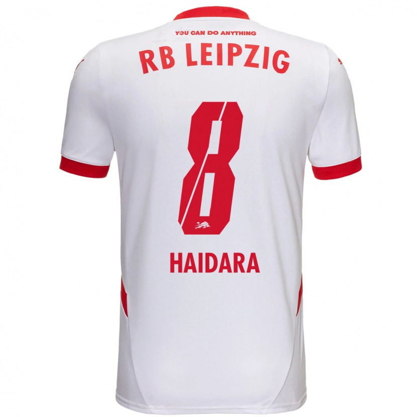 Danxen Niño Camiseta Amadou Haidara #8 Blanco Rojo 1ª Equipación 2024/25 La Camisa