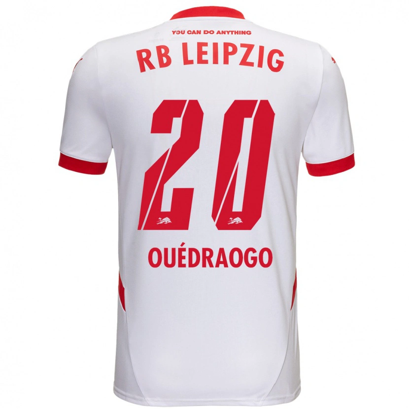 Danxen Niño Camiseta Assan Ouédraogo #20 Blanco Rojo 1ª Equipación 2024/25 La Camisa