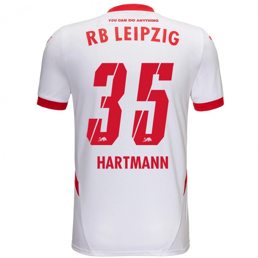 Danxen Niño Camiseta Fabrice Hartmann #35 Blanco Rojo 1ª Equipación 2024/25 La Camisa