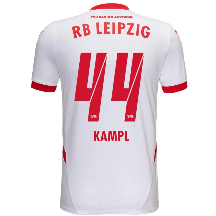 Danxen Niño Camiseta Kevin Kampl #44 Blanco Rojo 1ª Equipación 2024/25 La Camisa