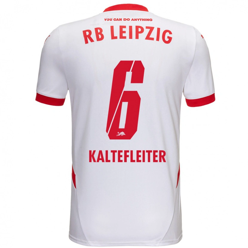 Danxen Niño Camiseta Benno Kaltefleiter #6 Blanco Rojo 1ª Equipación 2024/25 La Camisa