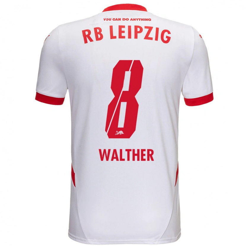 Danxen Niño Camiseta Kofi Walther #8 Blanco Rojo 1ª Equipación 2024/25 La Camisa