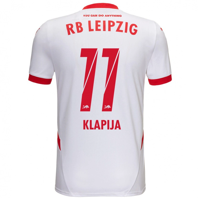 Danxen Niño Camiseta Din Klapija #11 Blanco Rojo 1ª Equipación 2024/25 La Camisa