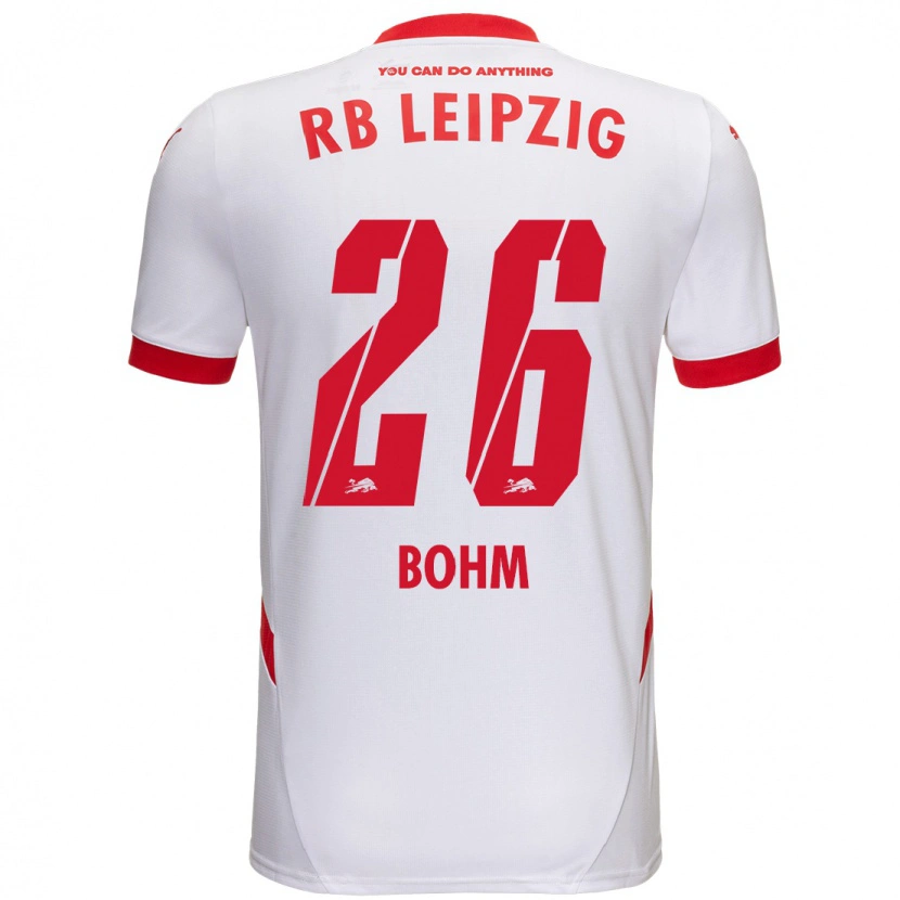 Danxen Niño Camiseta Pepe Böhm #26 Blanco Rojo 1ª Equipación 2024/25 La Camisa