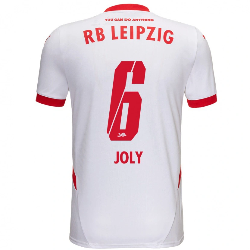 Danxen Niño Camiseta Lou-Ann Joly #6 Blanco Rojo 1ª Equipación 2024/25 La Camisa