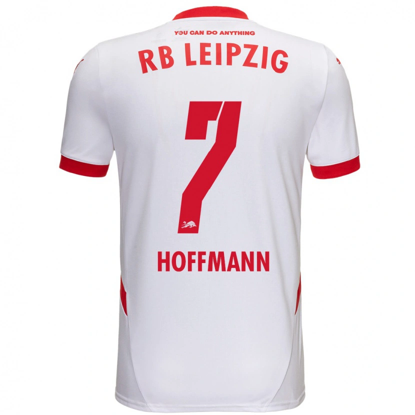 Danxen Niño Camiseta Giovanna Hoffmann #7 Blanco Rojo 1ª Equipación 2024/25 La Camisa